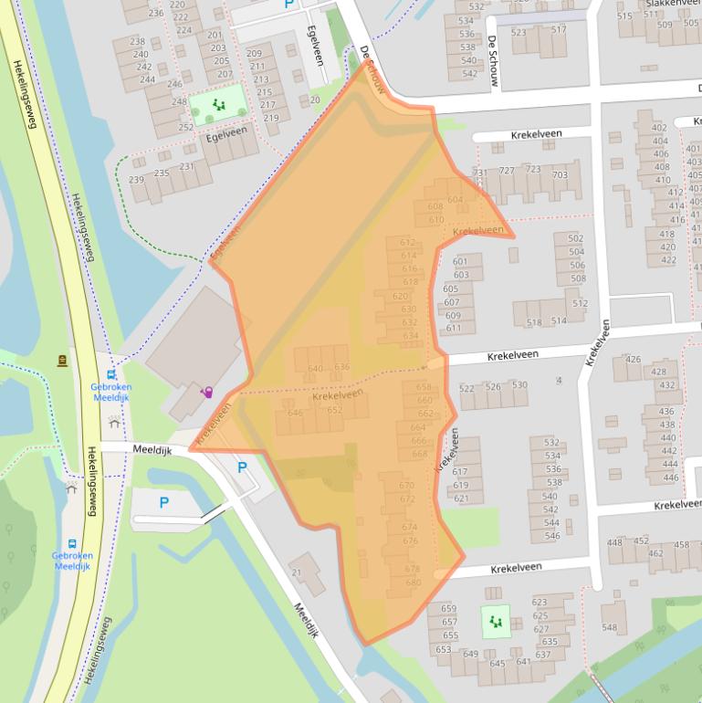 Kaart van postcodegebied 3205RM.
