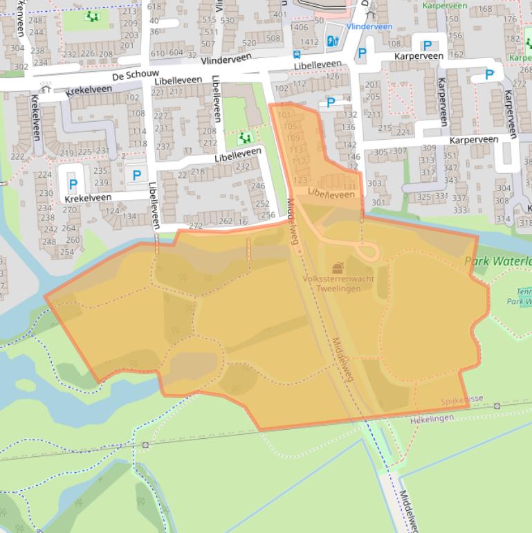 Kaart van postcodegebied 3205SB.