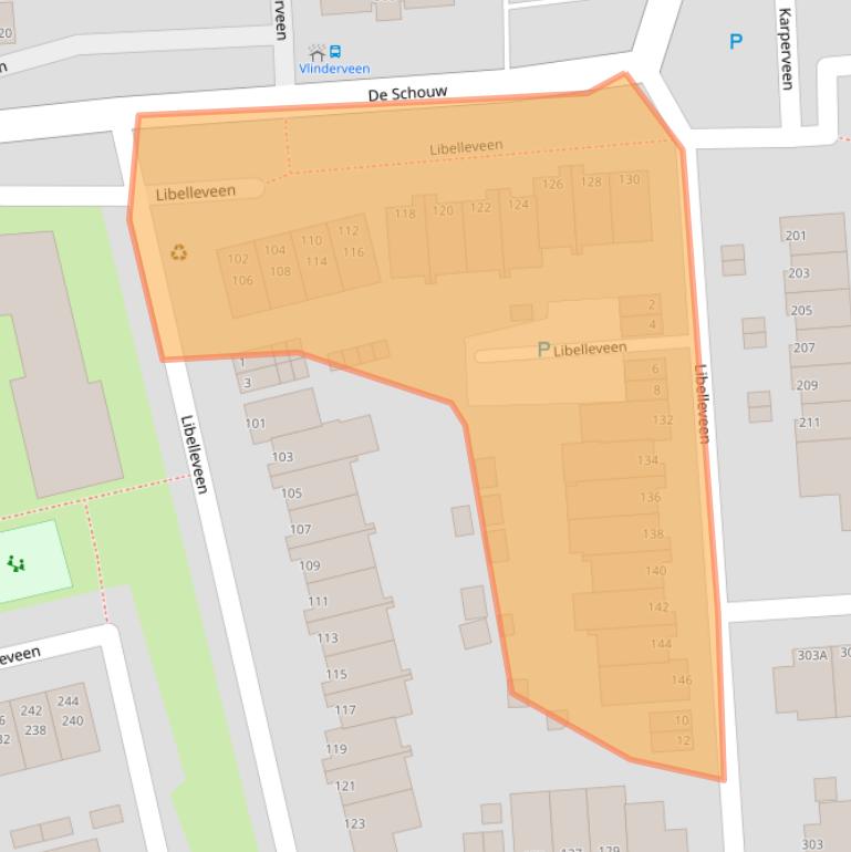 Kaart van postcodegebied 3205SE.