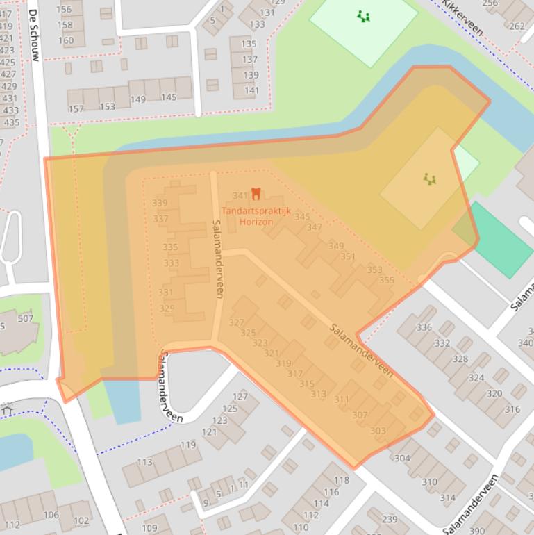 Kaart van postcodegebied 3205TC.