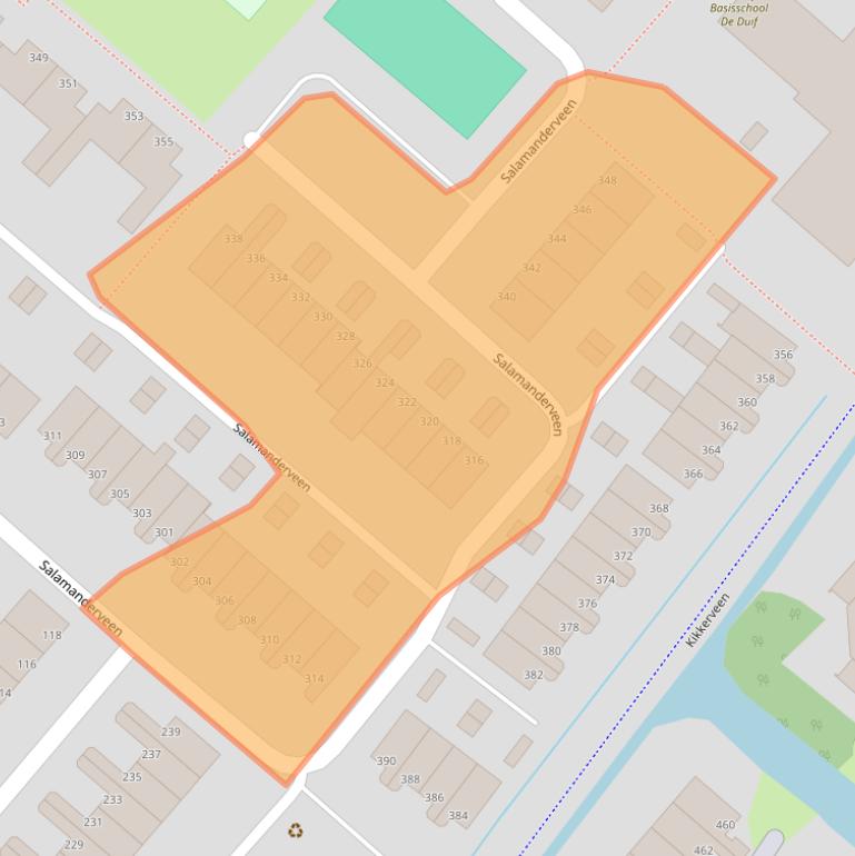 Kaart van postcodegebied 3205TE.