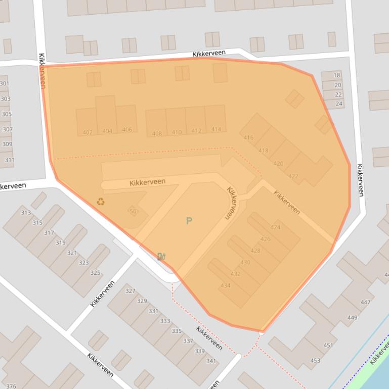 Kaart van postcodegebied 3205XK.