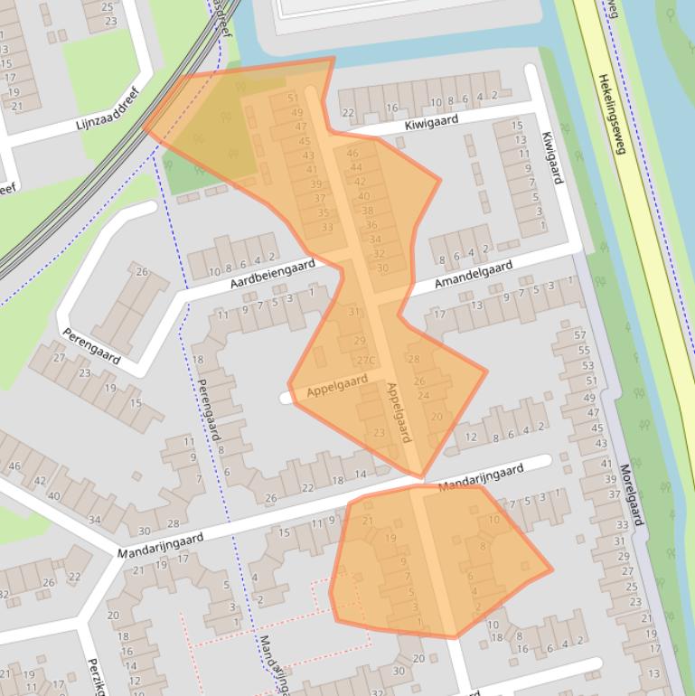 Kaart van postcodegebied 3206AB.