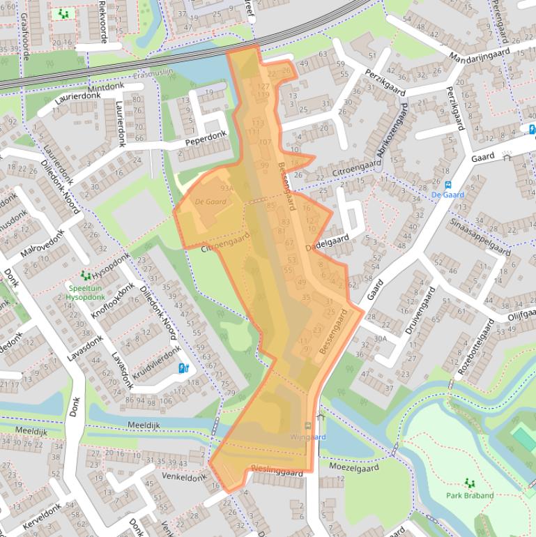 Kaart van postcodegebied 3206AG.