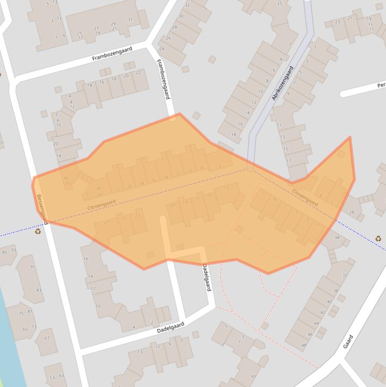 Kaart van postcodegebied 3206AJ.