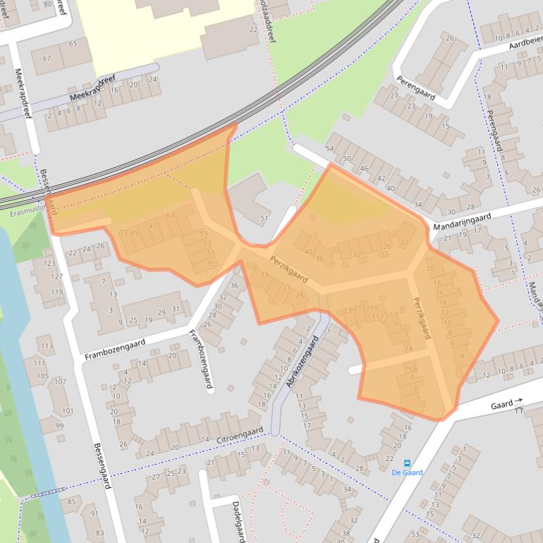 Kaart van postcodegebied 3206AL.