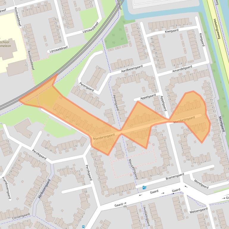 Kaart van postcodegebied 3206AM.