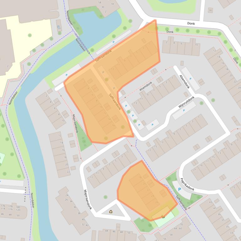 Kaart van postcodegebied 3206BA.