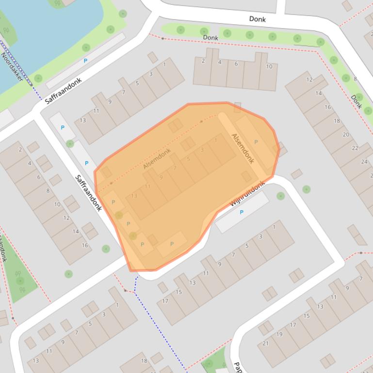 Kaart van postcodegebied 3206BB.