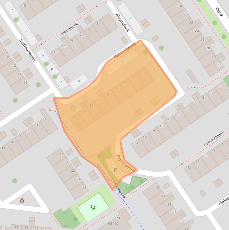 Kaart van postcodegebied 3206BC.