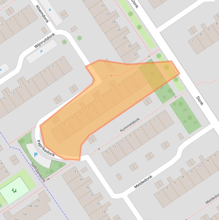 Kaart van postcodegebied 3206BD.