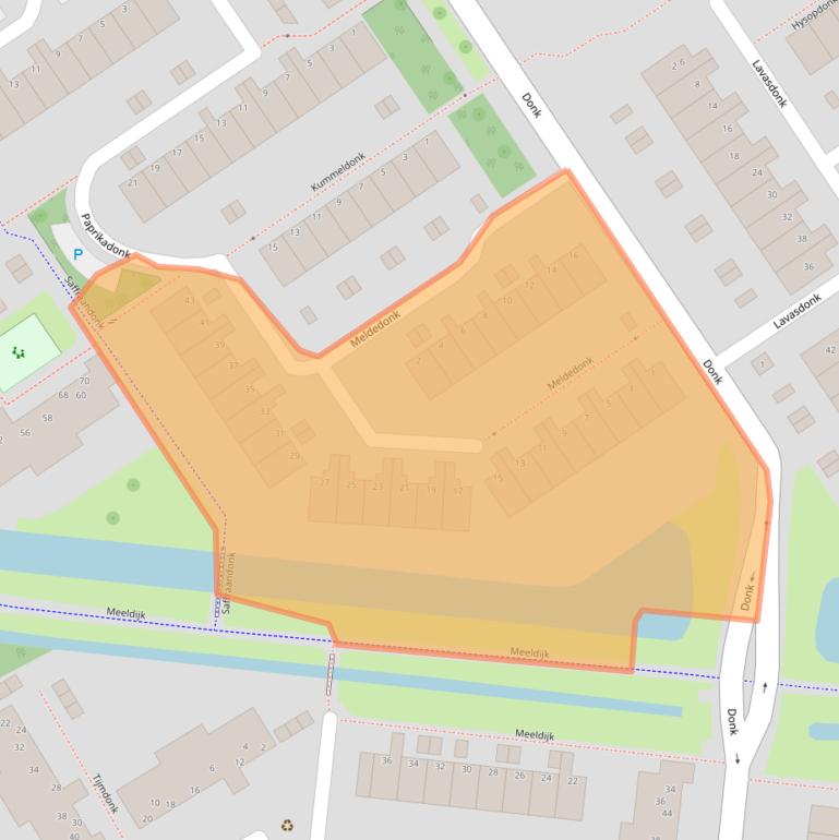 Kaart van postcodegebied 3206BG.