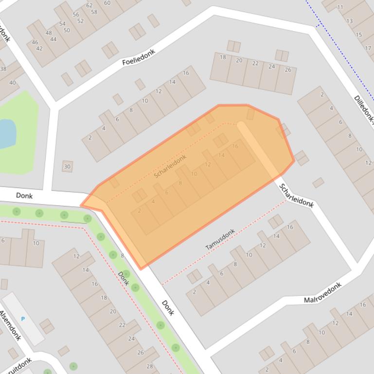 Kaart van postcodegebied 3206BL.