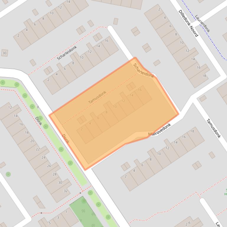 Kaart van postcodegebied 3206BM.