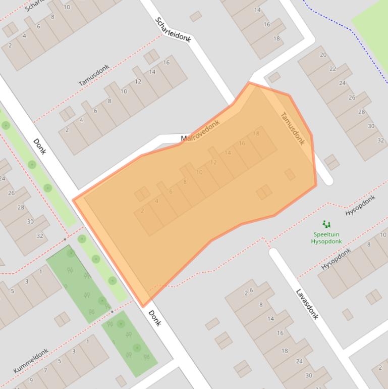 Kaart van postcodegebied 3206BN.