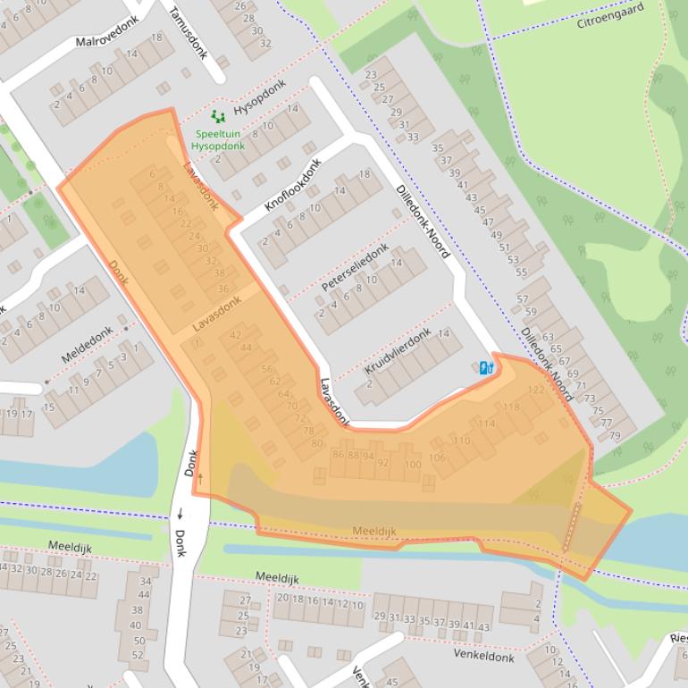 Kaart van postcodegebied 3206BP.