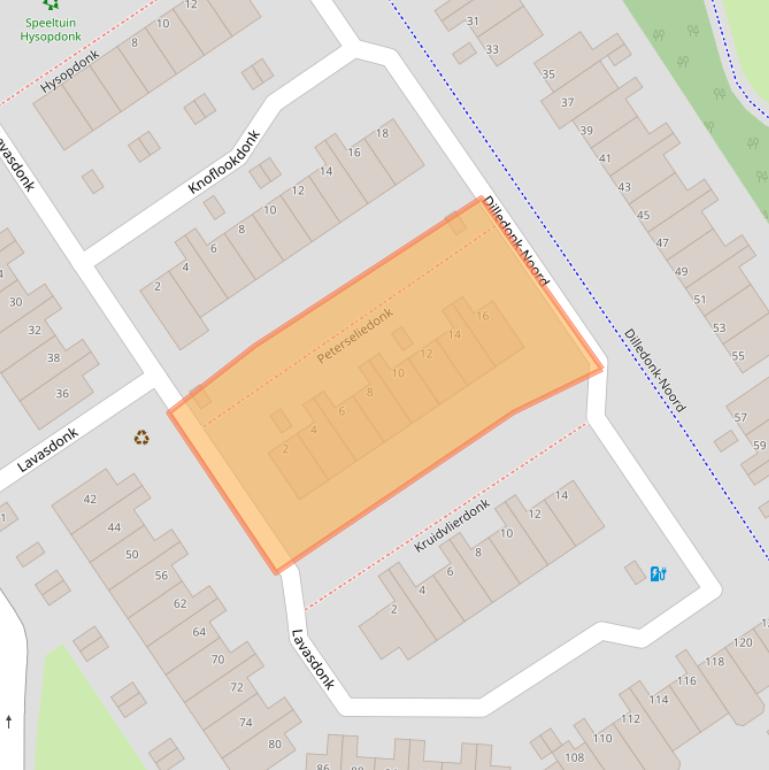 Kaart van postcodegebied 3206BT.