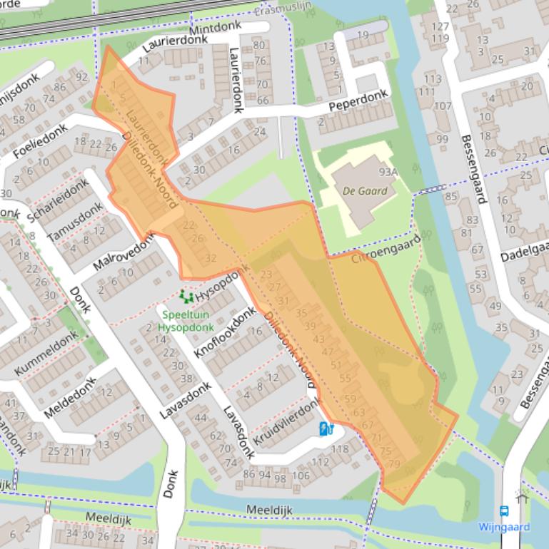 Kaart van postcodegebied 3206BW.