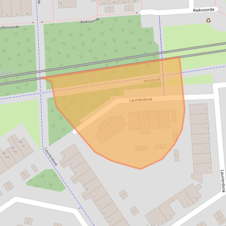 Kaart van postcodegebied 3206BX.