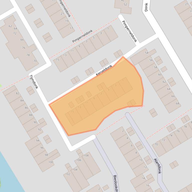 Kaart van postcodegebied 3206ED.