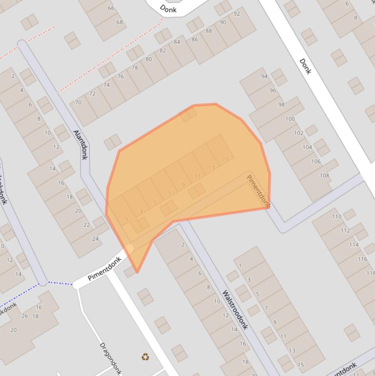 Kaart van postcodegebied 3206EG.