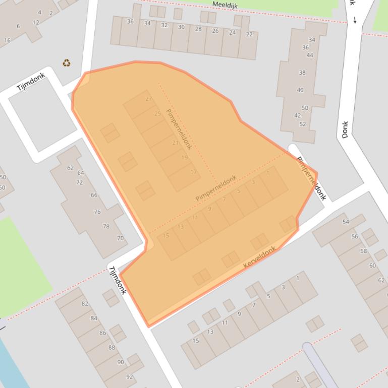 Kaart van postcodegebied 3206EH.