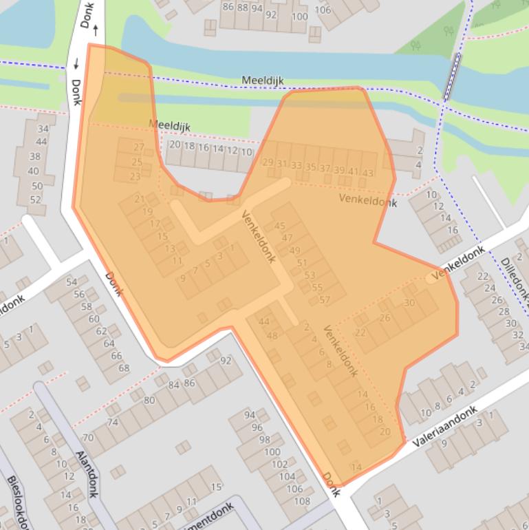 Kaart van postcodegebied 3206EK.