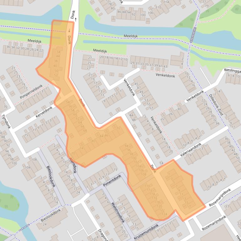 Kaart van postcodegebied 3206EN.