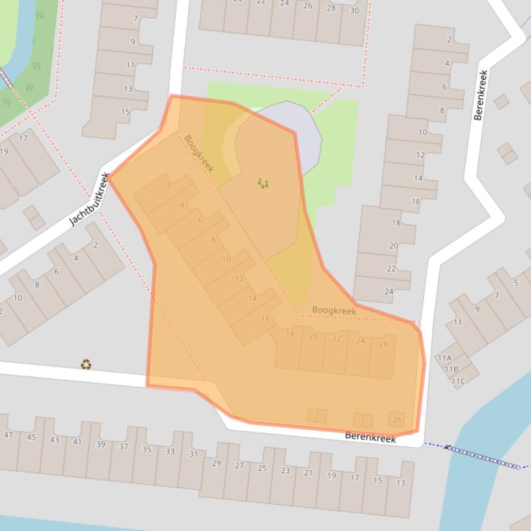 Kaart van postcodegebied 3206GC.