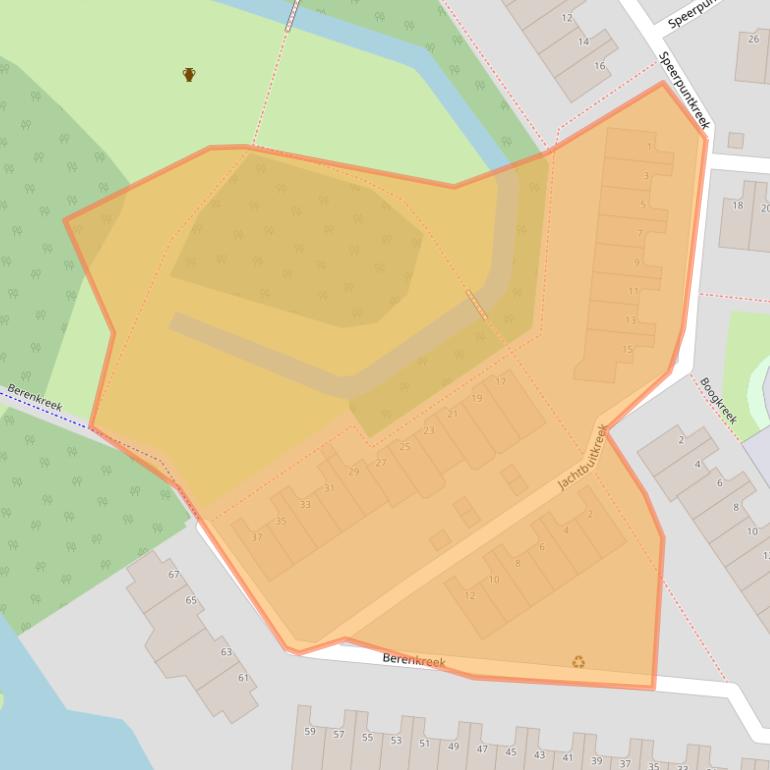 Kaart van postcodegebied 3206GD.