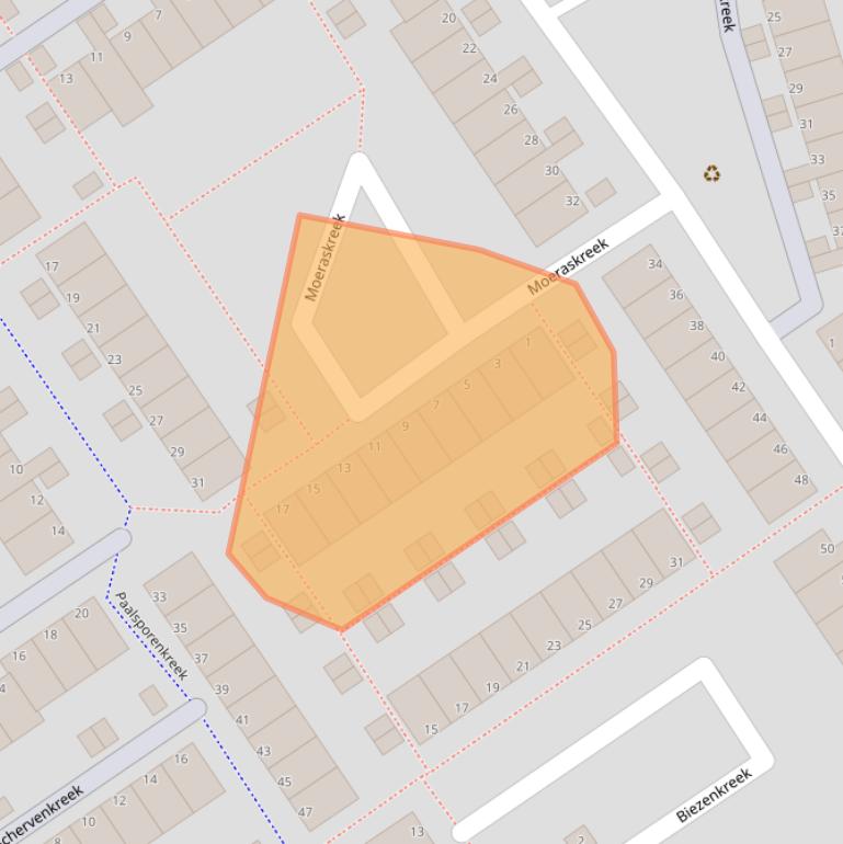 Kaart van postcodegebied 3206GE.