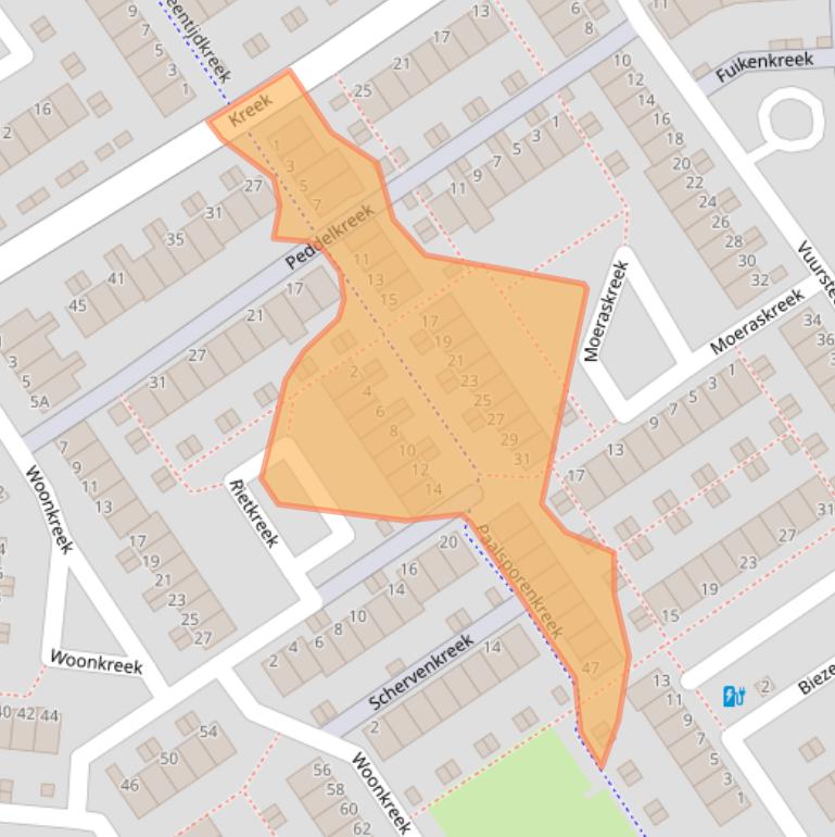 Kaart van postcodegebied 3206GG.