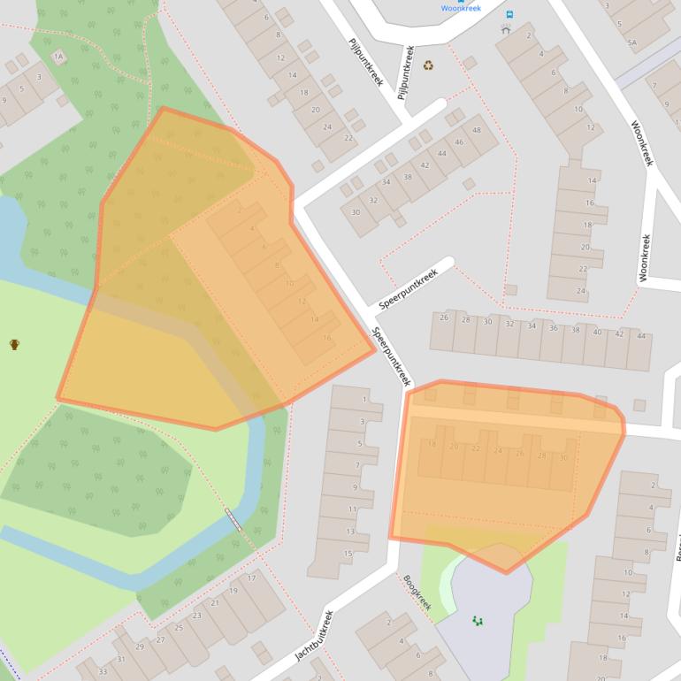 Kaart van postcodegebied 3206GM.