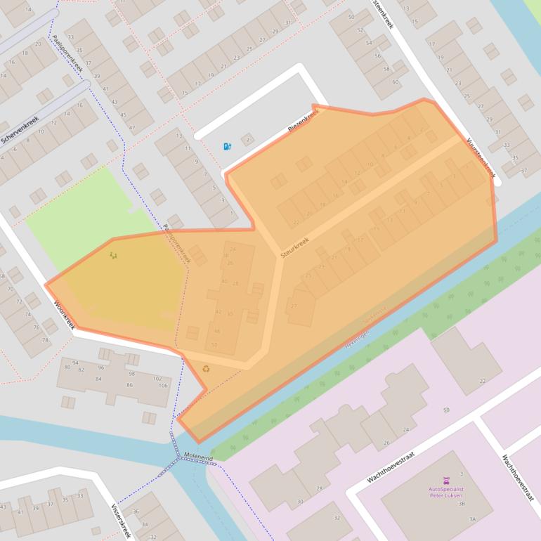 Kaart van postcodegebied 3206GN.