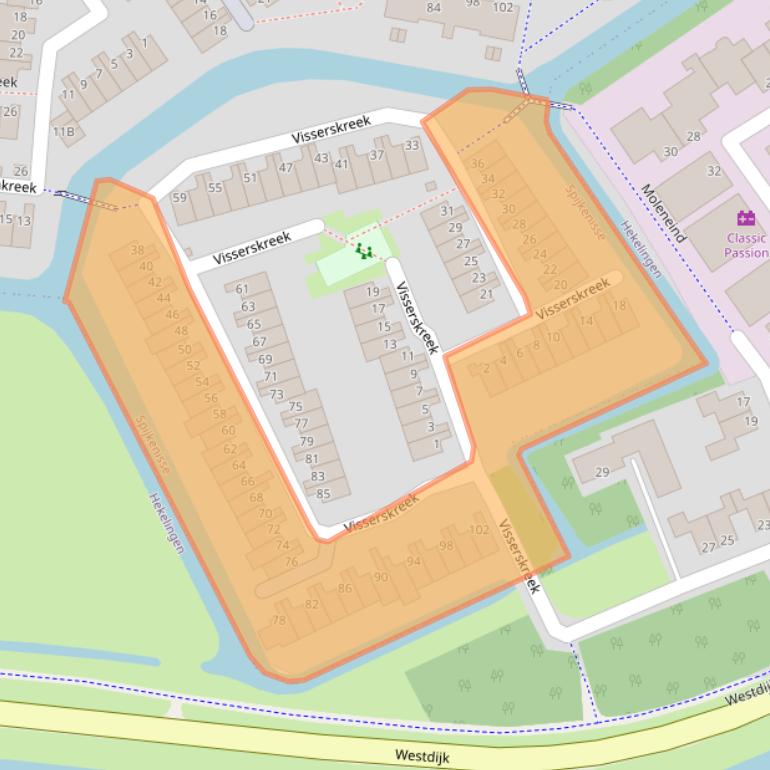 Kaart van postcodegebied 3206GR.