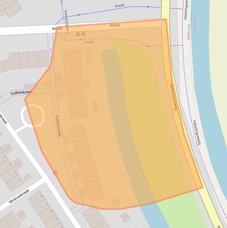 Kaart van postcodegebied 3206HE.