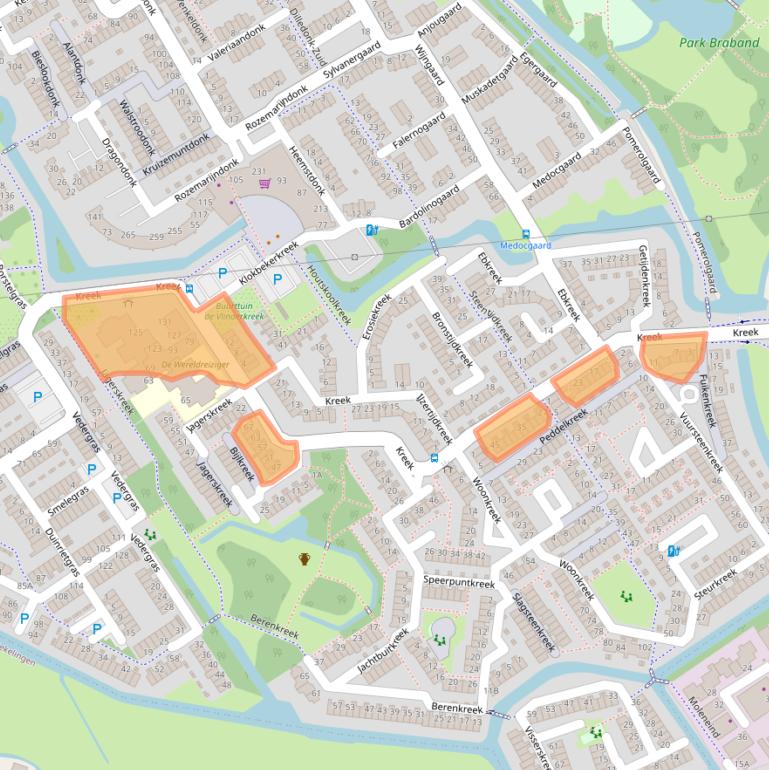 Kaart van postcodegebied 3206HK.