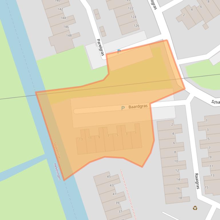 Kaart van postcodegebied 3206JA.