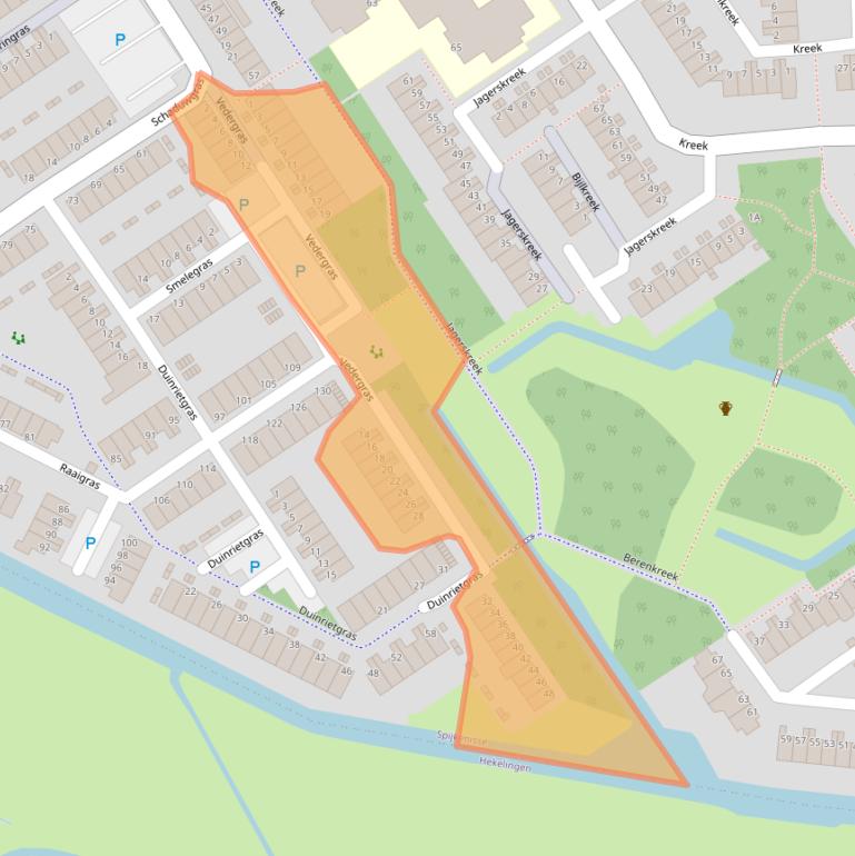 Kaart van postcodegebied 3206JS.