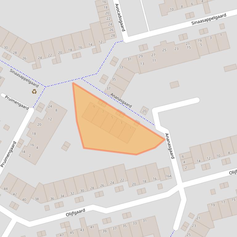 Kaart van postcodegebied 3206ND.