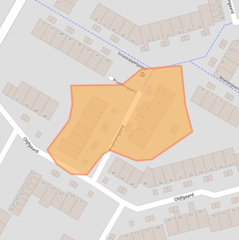 Kaart van postcodegebied 3206NE.