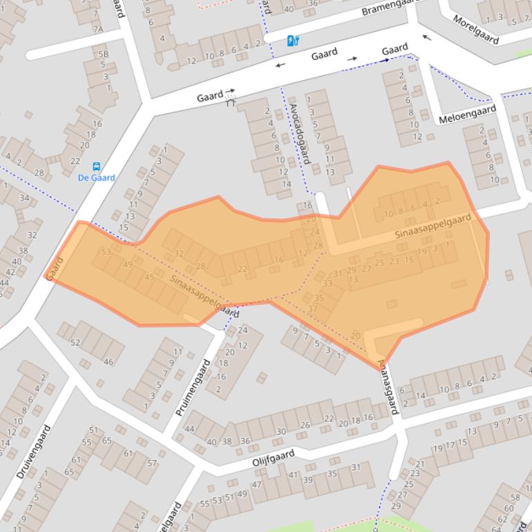 Kaart van postcodegebied 3206NJ.