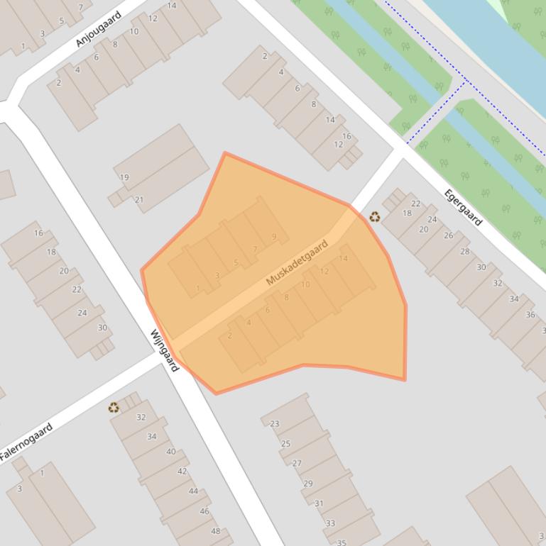 Kaart van postcodegebied 3206PJ.