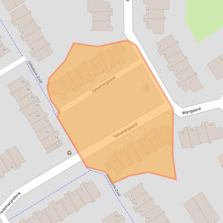 Kaart van postcodegebied 3206PN.