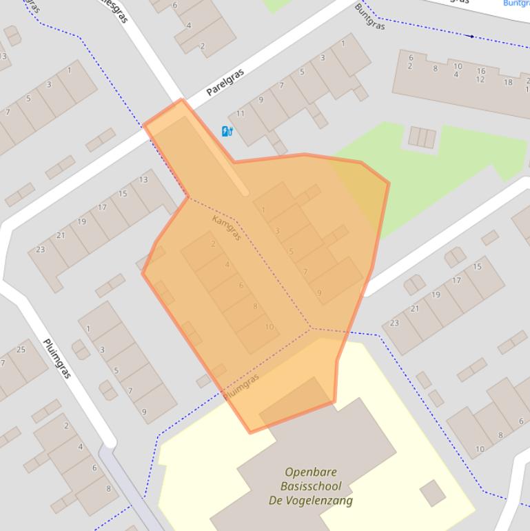 Kaart van postcodegebied 3206RB.