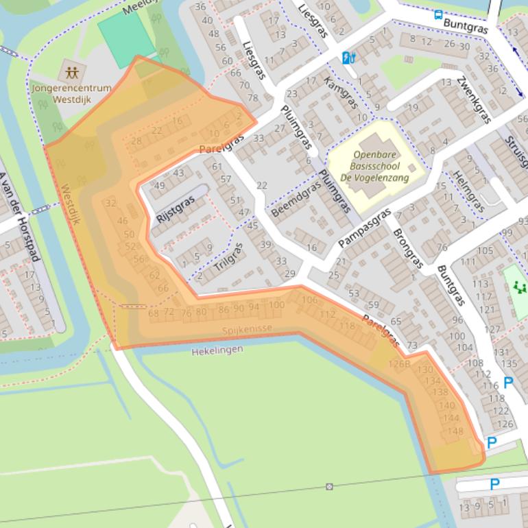 Kaart van postcodegebied 3206RG.