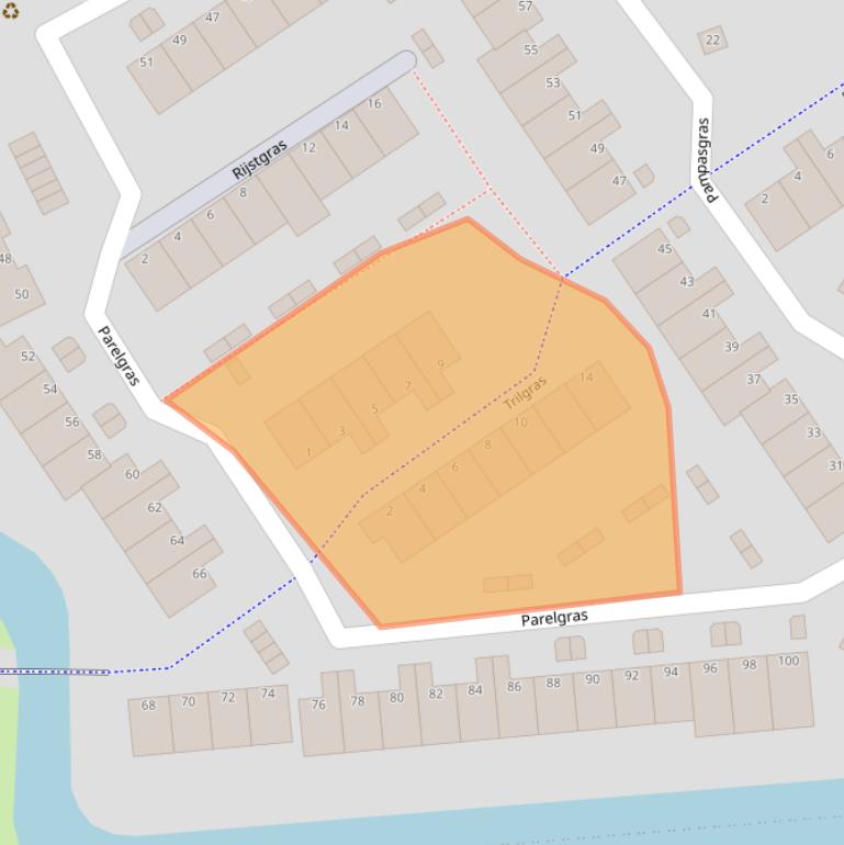 Kaart van postcodegebied 3206RK.