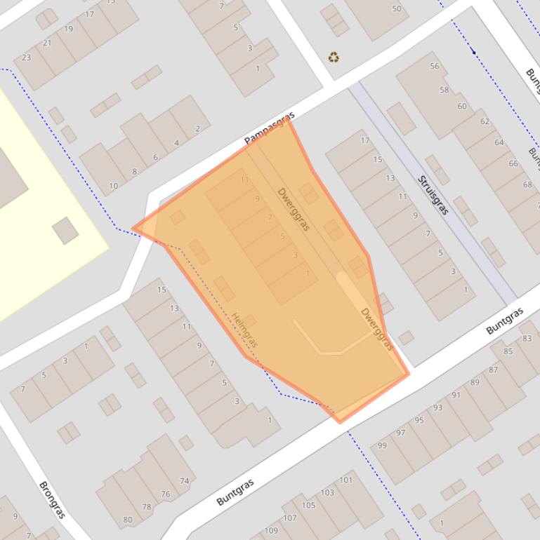 Kaart van postcodegebied 3206SH.