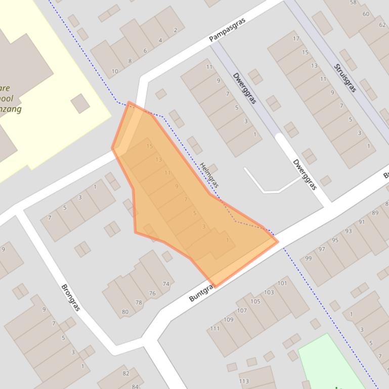 Kaart van postcodegebied 3206SJ.