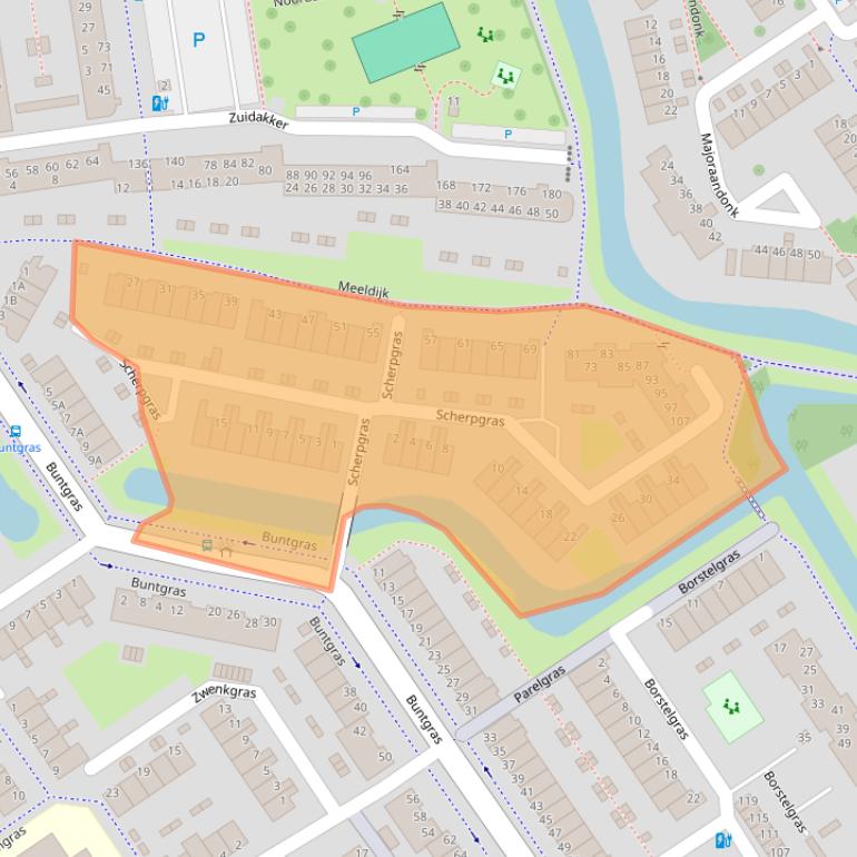 Kaart van postcodegebied 3206SL.